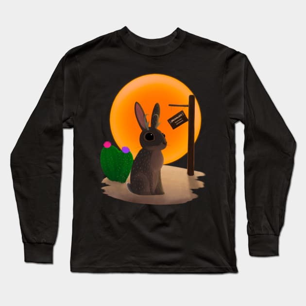 Jackalope! Travel Plaque Long Sleeve T-Shirt by Meowlentine